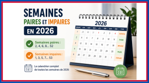 Lire la suite à propos de l’article Quelles sont les semaines paires et impaires en 2026 ?