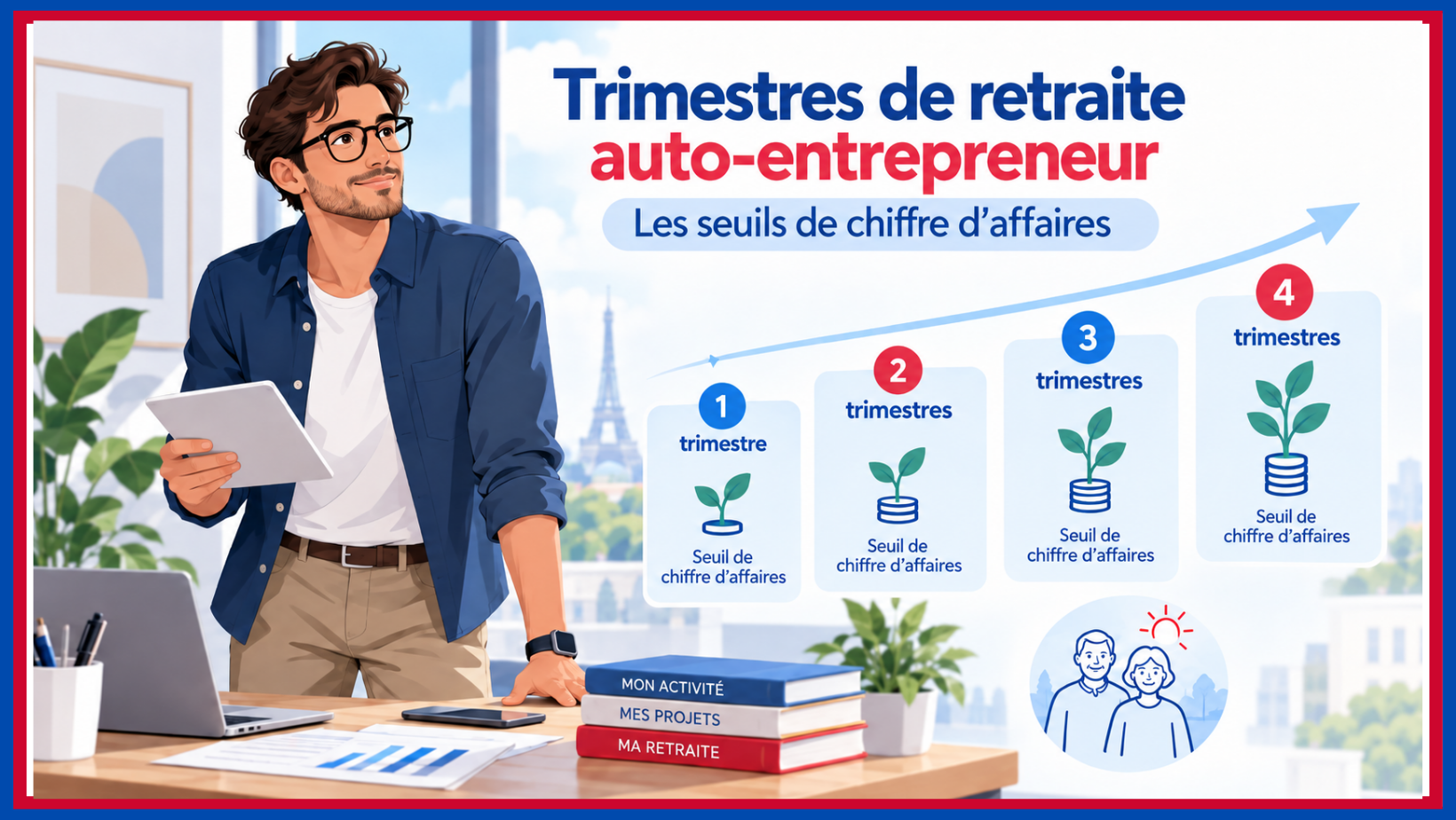 You are currently viewing Trimestres de retraite auto-entrepreneur : les seuils de chiffre d&rsquo;affaires 2026