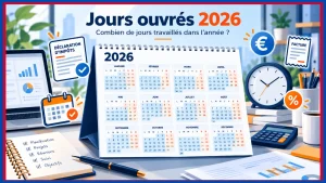 Lire la suite à propos de l’article Jours ouvrés 2026 : combien de jours travaillés dans l’année ?